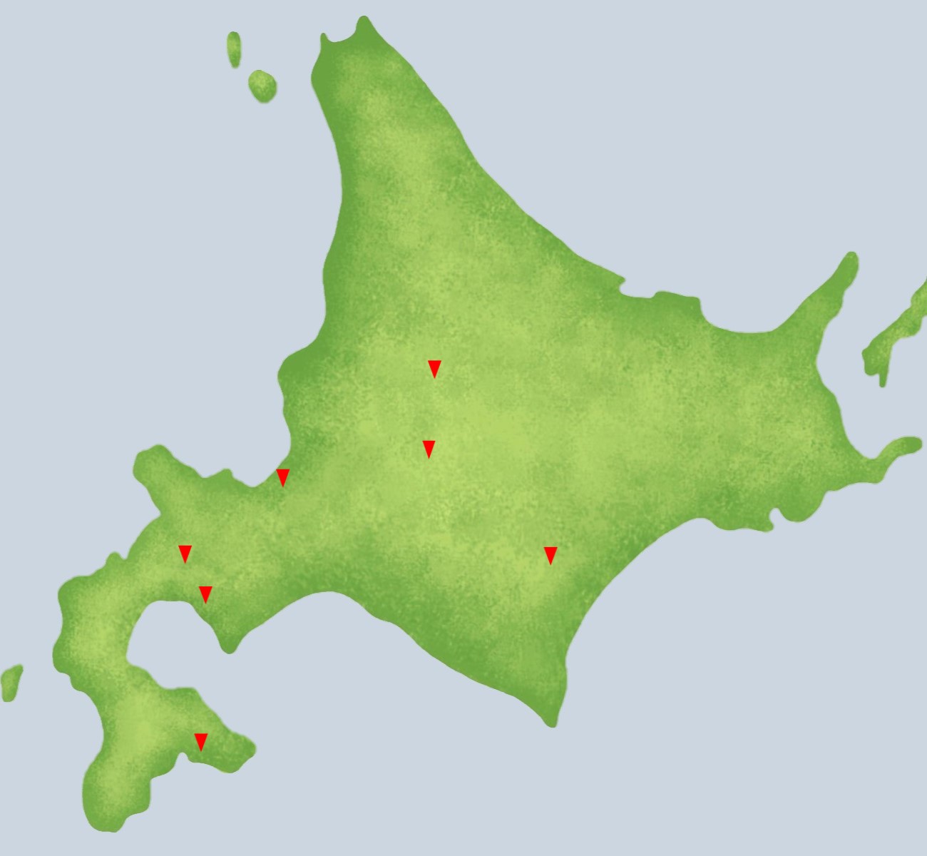 ニセコヘリポート発着・北海道内6地点路線マップ